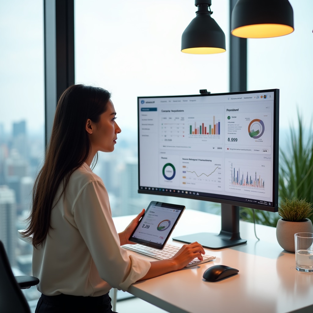 Modern computer screen displaying crowdfunding platform dashboard with investment opportunities and analytics